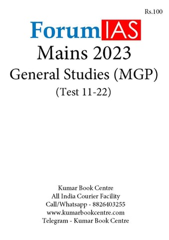 Forum IAS Mains Test Series MGP 2023 - GS Test 11 to 22 - [B/W PRINTOUT]