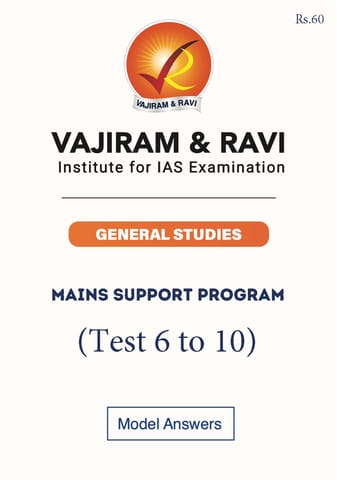 (Set) Vajiram & Ravi Mains Support Program 2023/24 - Test 6 to 10 - [B/W PRINTOUT]