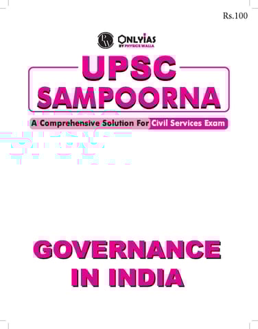 Governance in India - Only IAS UPSC Wallah Sampoorna 2023 - [B/W PRINTOUT]