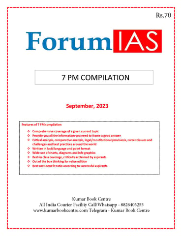 September 2023 - Forum IAS 7pm Compilation - [B/W PRINTOUT]