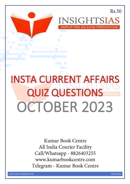 October 2023 - Insights on India Current Affairs Daily Quiz - [B/W PRINTOUT]