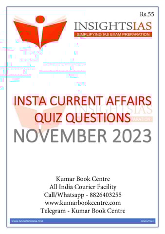 November 2023 - Insights on India Current Affairs Daily Quiz - [B/W PRINTOUT]