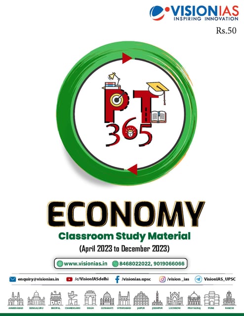Economy - Vision IAS PT 365 2024 - [B/W PRINTOUT]