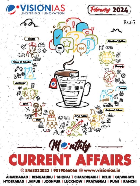 February 2024 - Vision IAS Monthly Current Affairs - [B/W PRINTOUT]