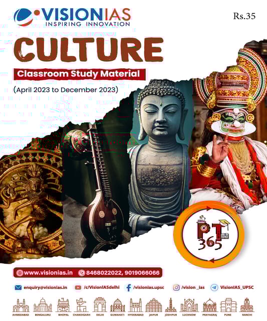 Culture - Vision IAS PT 365 2024 - [B/W PRINTOUT]