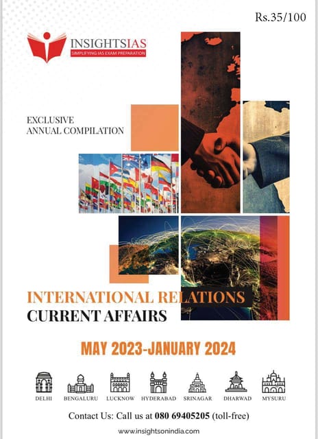 International Relations - Insights on India PT Exclusive 2024 - [B/W PRINTOUT]