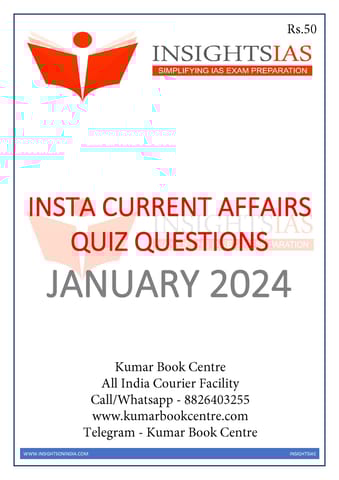 January 2024 - Insights on India Current Affairs Daily Quiz - [B/W PRINTOUT]