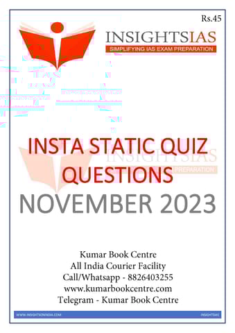 November 2023 - Insights on India Static Quiz - [B/W PRINTOUT]
