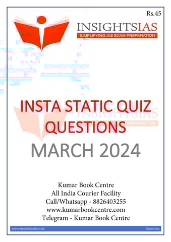 March 2024 - Insights on India Static Quiz - [B/W PRINTOUT]
