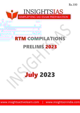 July 2023 - Insights on India Revision Through MCQs (RTM) - [B/W PRINTOUT]