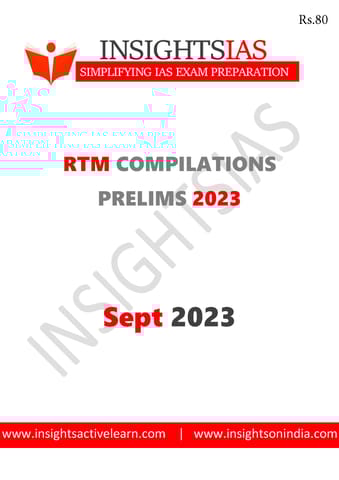 September 2023 - Insights on India Revision Through MCQs (RTM) - [B/W PRINTOUT]