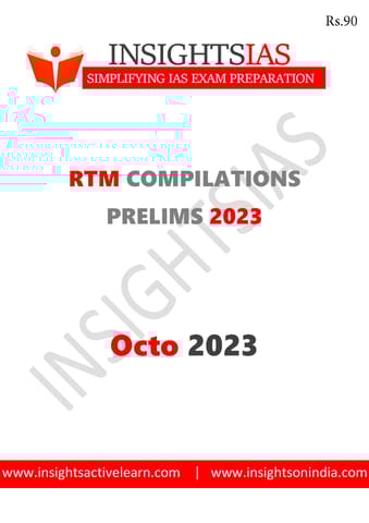 October 2023 - Insights on India Revision Through MCQs (RTM) - [B/W PRINTOUT]