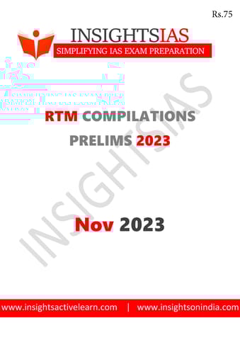 November 2023 - Insights on India Revision Through MCQs (RTM) - [B/W PRINTOUT]