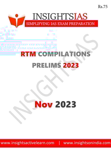 November 2023 - Insights on India Revision Through MCQs (RTM) - [B/W PRINTOUT]