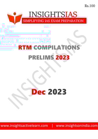 December 2023 - Insights on India Revision Through MCQs (RTM) - [B/W PRINTOUT]