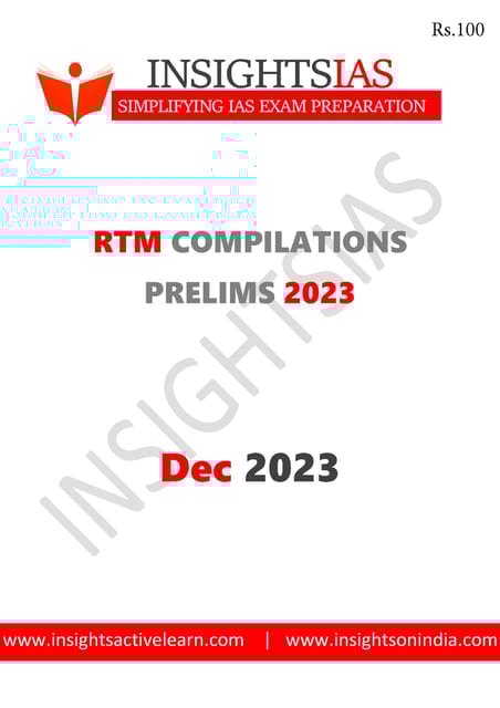 December 2023 - Insights on India Revision Through MCQs (RTM) - [B/W PRINTOUT]