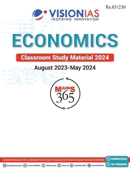 Economics - Vision IAS Mains 365 2024 - [B/W PRINTOUT]