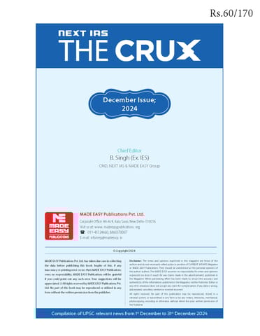 December 2024 - Next IAS The Crux Monthly Current Affairs - [B/W PRINTOUT]