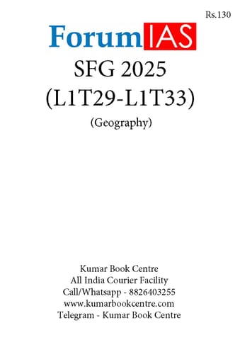 (Set) Forum IAS SFG Test 2025 - Level 1 Test 29 to 33 (Geography) - [B/W PRINTOUT]