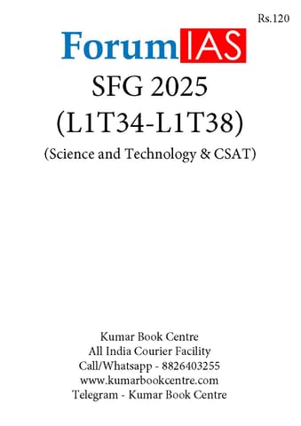 (Set) Forum IAS SFG Test 2025 - Level 1 Test 34 to 38 (Science and Technology & CSAT) - [B/W PRINTOUT]