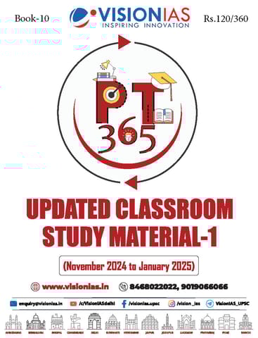 Updated Classroom Study Material 1 (November 2024 - January 2025) - Vision IAS PT 365 2025 - [B/W PRINTOUT]