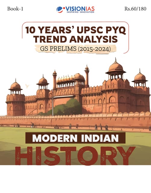 Modern Indian History -  Vision IAS 10 Years' UPSC PYQ Trend Analysis (2015-2024) - [B/W PRINTOUT]