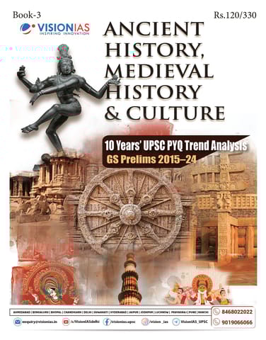 Ancient History, Medieval History & Culture - Vision IAS 10 Years' UPSC PYQ Trend Analysis (2015-2024) - [B/W PRINTOUT]