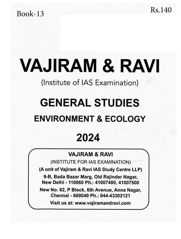 Environment & Ecology - General Studies GS Printed Notes Yellow Book 2024 - Vajiram & Ravi - [B/W PRINTOUT]