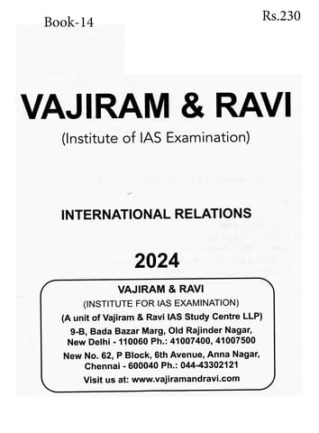 International Relations - General Studies GS Printed Notes Yellow Book 2024 - Vajiram & Ravi - [B/W PRINTOUT]
