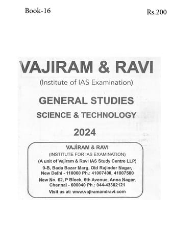 Science & Technology - General Studies GS Printed Notes Yellow Book 2024 - Vajiram & Ravi - [B/W PRINTOUT]