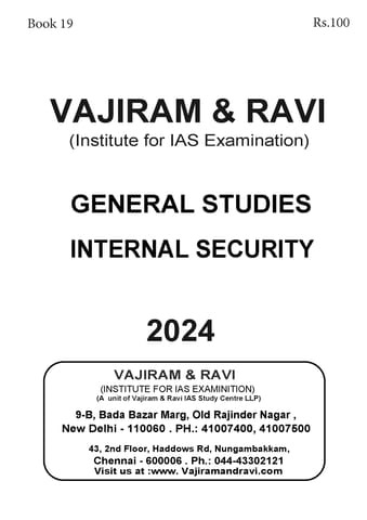 Internal Security - General Studies GS Printed Notes Yellow Book 2024 - Vajiram & Ravi - [B/W PRINTOUT]