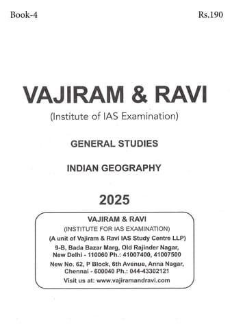 Indian Geography - General Studies GS Printed Notes Yellow Book 2025 - Vajiram & Ravi - [B/W PRINTOUT]