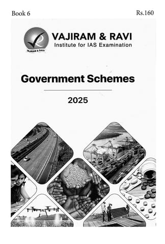 Government Schemes - General Studies GS Printed Notes Yellow Book 2025 - Vajiram & Ravi - [B/W PRINTOUT]