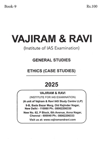 Ethics (Case Studies) - General Studies GS Printed Notes Yellow Book 2025 - Vajiram & Ravi - [B/W PRINTOUT]