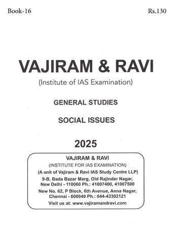 Social Issues - General Studies GS Printed Notes Yellow Book 2025 - Vajiram & Ravi - [B/W PRINTOUT]