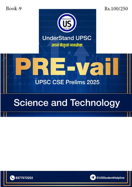 Science & Technology Blue Book - UnderStand UPSC PRE-vail 2025 - [B/W PRINTOUT]