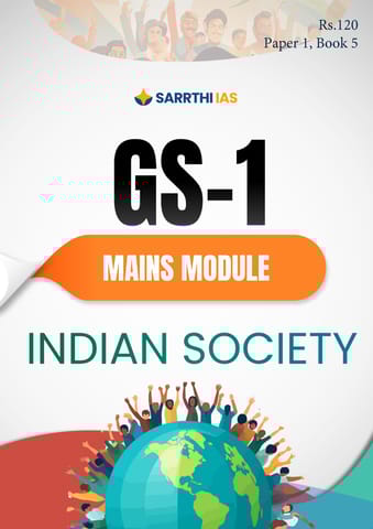 Indian Society (Mindmaps) - (GS-1 Mains Module) Printed Notes 2024 - Sarrthi IAS - [B/W PRINTOUT]