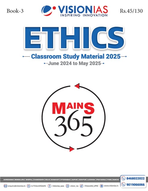 Ethics - Vision IAS Mains 365 2025 - [B/W PRINTOUT]