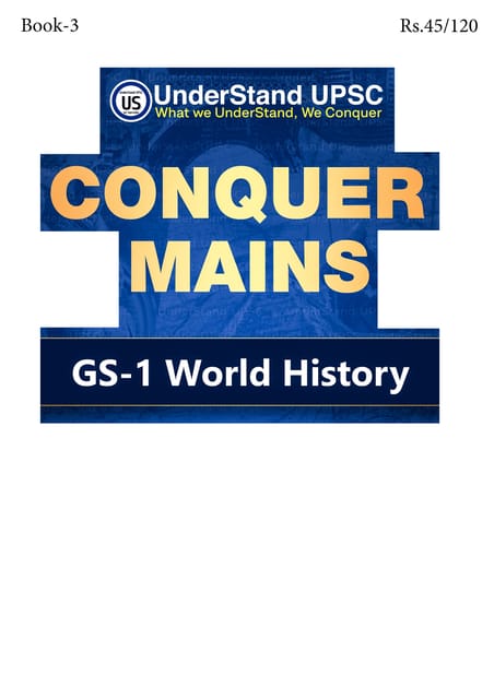 World History (GS 1) - UnderStand UPSC Conquer Mains 2025 - [B/W PRINTOUT]