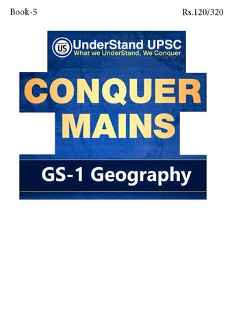Geography (GS 1) - UnderStand UPSC Conquer Mains 2025 - [B/W PRINTOUT]