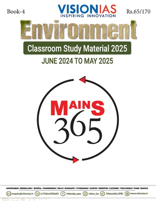Environment - Vision IAS Mains 365 2025 - [B/W PRINTOUT]