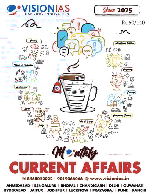 June 2025 - Vision IAS Monthly Current Affairs - [B/W PRINTOUT]