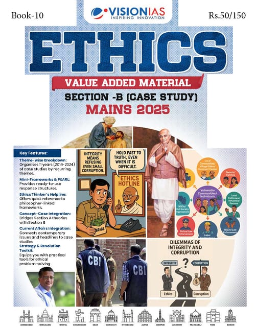 Ethics (Section B: Case Study) - Vision IAS Value Added Material (Mains 2025) - [B/W PRINTOUT]