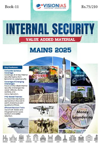 Internal Security - Vision IAS Value Added Material (Mains 2025) - [B/W PRINTOUT]