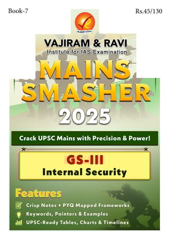 Internal Security - Vajiram & Ravi Mains Smasher 2025 - [B/W PRINTOUT]