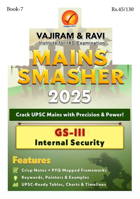 Internal Security - Vajiram & Ravi Mains Smasher 2025 - [B/W PRINTOUT]