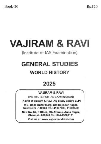World History - General Studies GS Printed Notes Yellow Book 2025 - Vajiram & Ravi - [B/W PRINTOUT]
