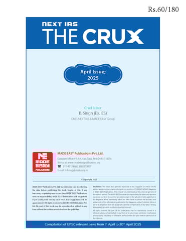 April 2025 - Next IAS The Crux Monthly Current Affairs - [B/W PRINTOUT]