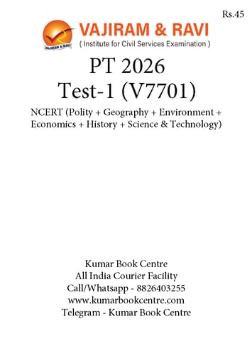 (Set) Vajiram & Ravi PT Test Series 2026 - Test 1 to 5 - [B/W PRINTOUT]