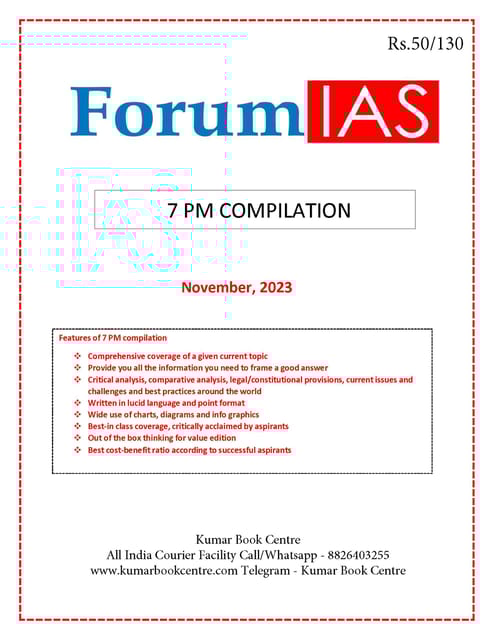 November 2023 - Forum IAS 7pm Compilation - [B/W PRINTOUT]